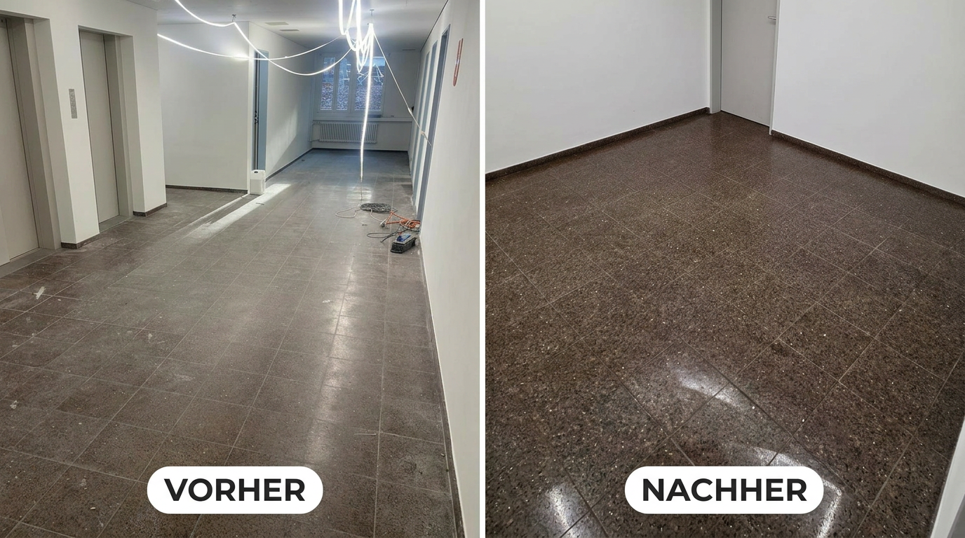 Vorher / Nachher — Kunststein — gereinigt & imprägniert